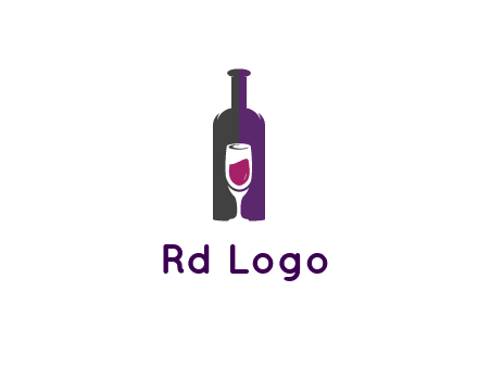 negative spacing wine glass in wine bottle