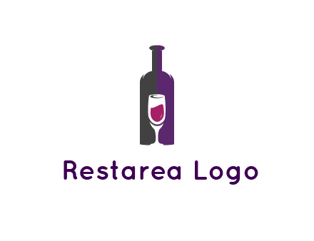 negative spacing wine glass in wine bottle