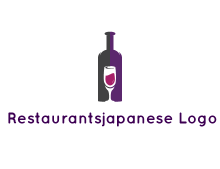 negative spacing wine glass in wine bottle