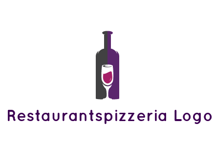 negative spacing wine glass in wine bottle