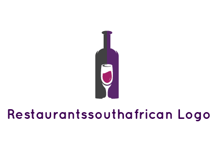 negative spacing wine glass in wine bottle