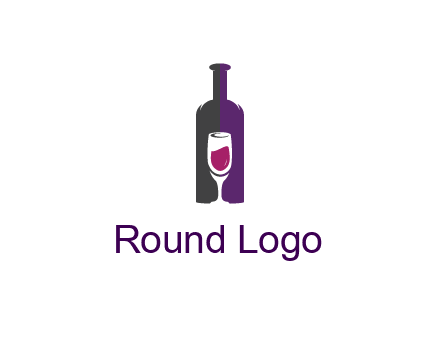 negative spacing wine glass in wine bottle