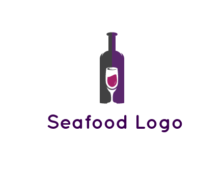 negative spacing wine glass in wine bottle