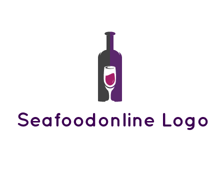 negative spacing wine glass in wine bottle