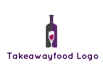 negative spacing wine glass in wine bottle