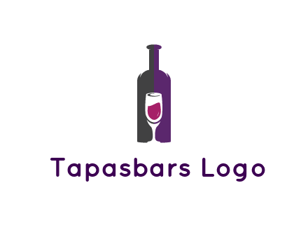 negative spacing wine glass in wine bottle