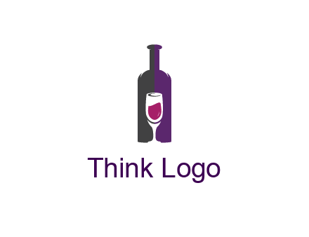 negative spacing wine glass in wine bottle