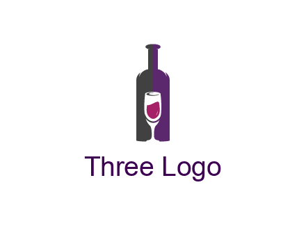 negative spacing wine glass in wine bottle