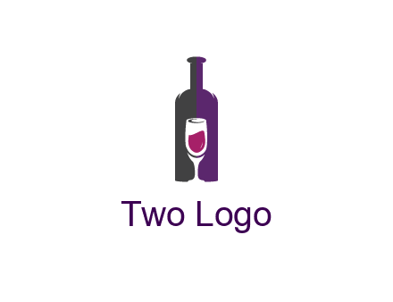 negative spacing wine glass in wine bottle