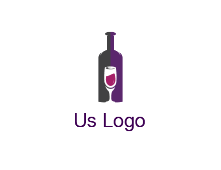 negative spacing wine glass in wine bottle