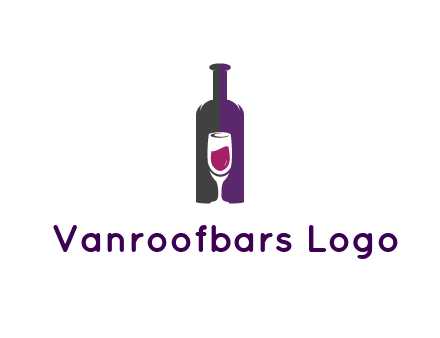 negative spacing wine glass in wine bottle