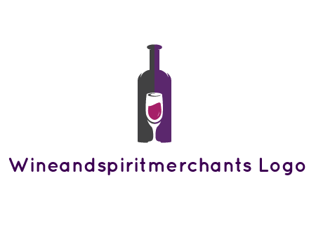 negative spacing wine glass in wine bottle