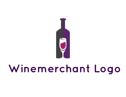 negative spacing wine glass in wine bottle
