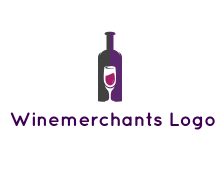 negative spacing wine glass in wine bottle