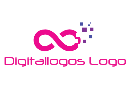 infinity sign with pixels