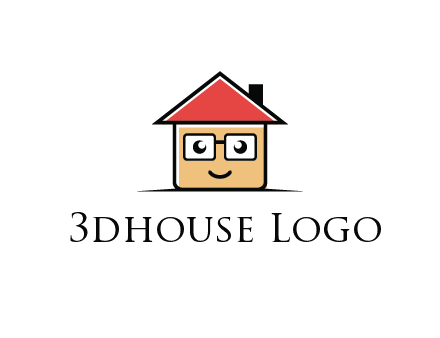 cute little home with face