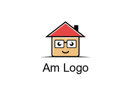 cute little home with face