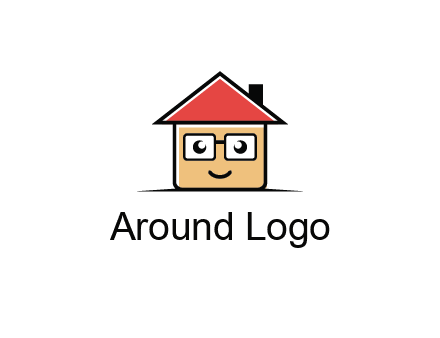 cute little home with face