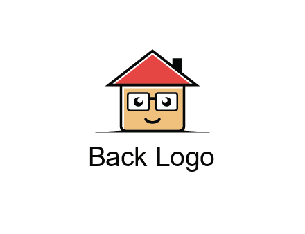 cute little home with face