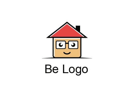cute little home with face
