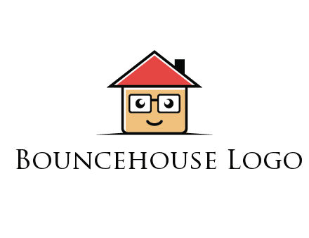 cute little home with face