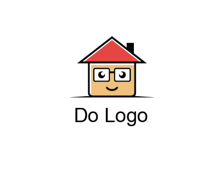 cute little home with face