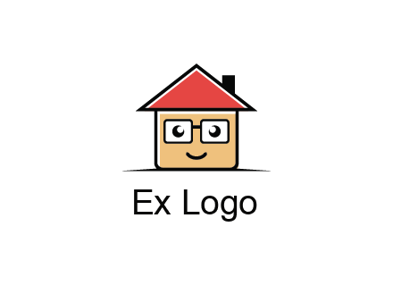 cute little home with face