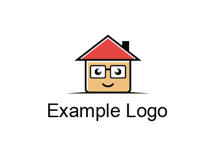 cute little home with face