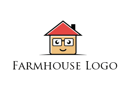 cute little home with face
