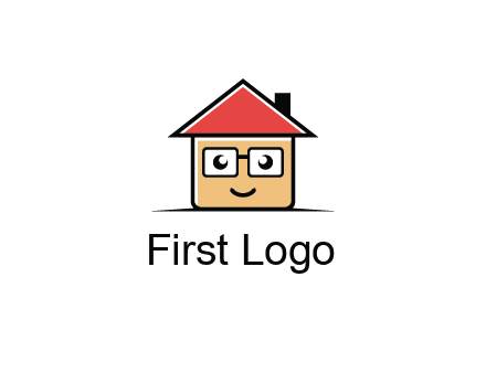 cute little home with face