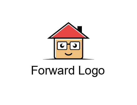 cute little home with face