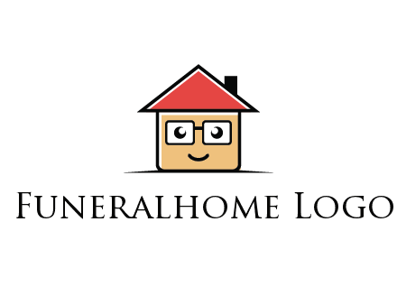 cute little home with face