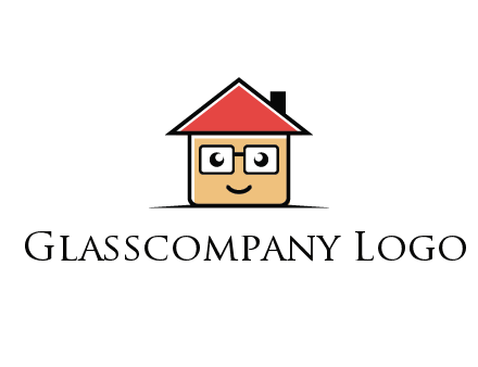 cute little home with face