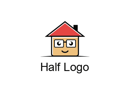cute little home with face