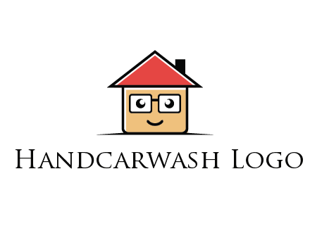 cute little home with face