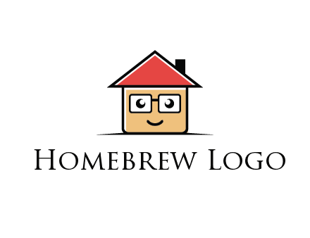 cute little home with face