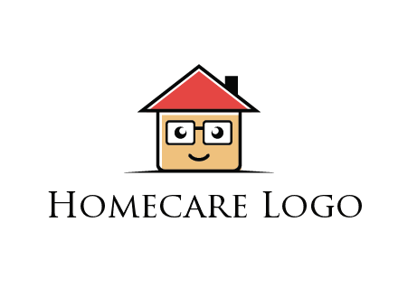 cute little home with face