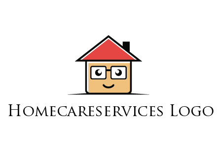cute little home with face