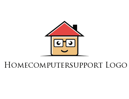 cute little home with face