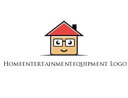 cute little home with face