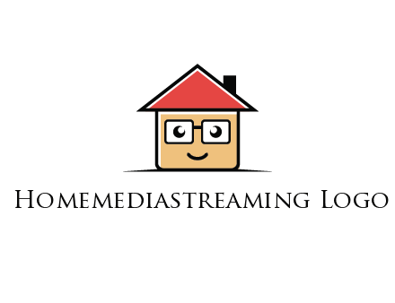 cute little home with face