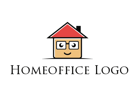 cute little home with face