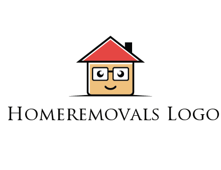 cute little home with face