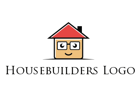 cute little home with face