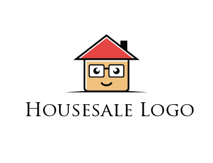 cute little home with face
