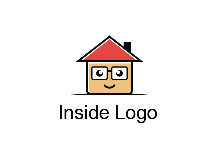 cute little home with face
