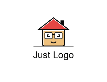 cute little home with face