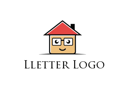 cute little home with face