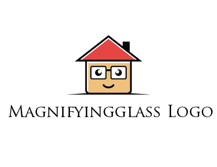 cute little home with face