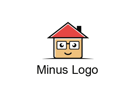 cute little home with face